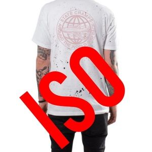 ISO around the world and back speckled tee